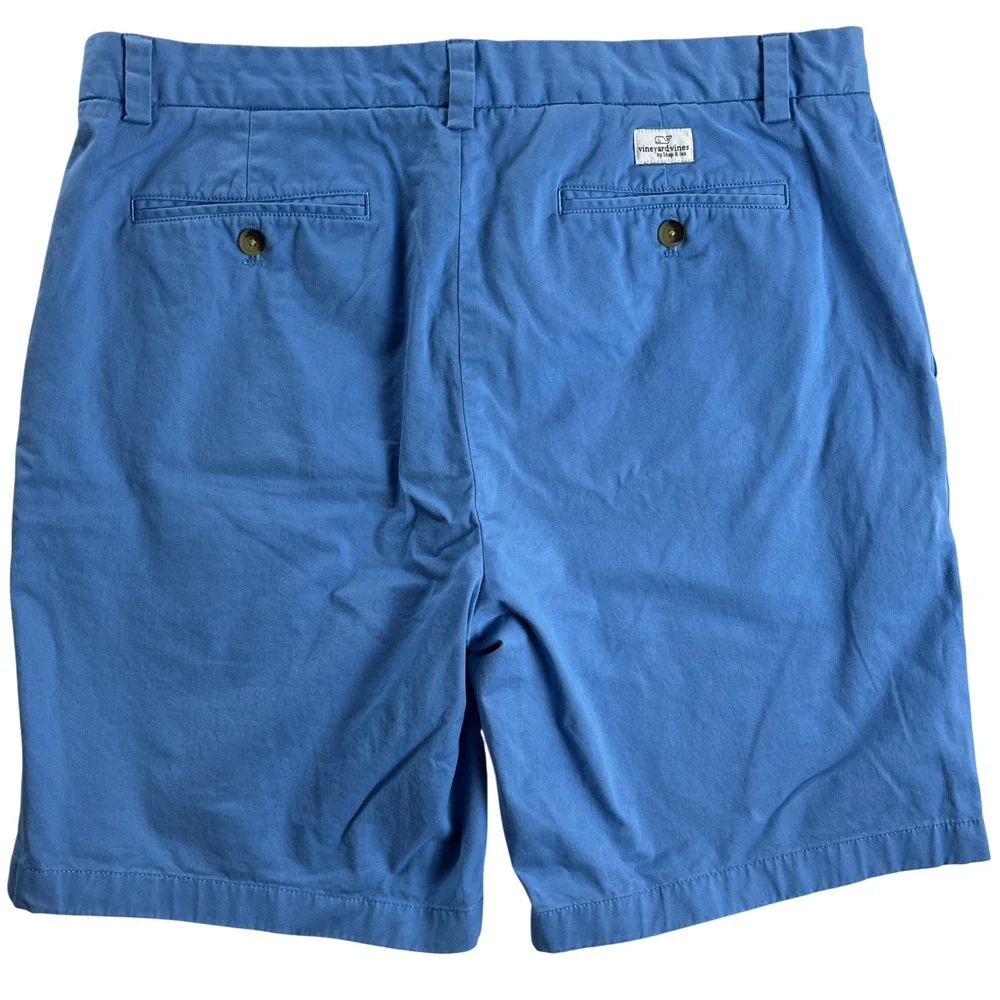 Vineyard Vines Breaker Shorts Mens 36 Blue Stretch Chino Golf Casual Preppy